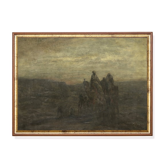 Moody Rustic Landscape, Dark Farmhouse Wall Art Home Decor, 8x12 UNFRAMED