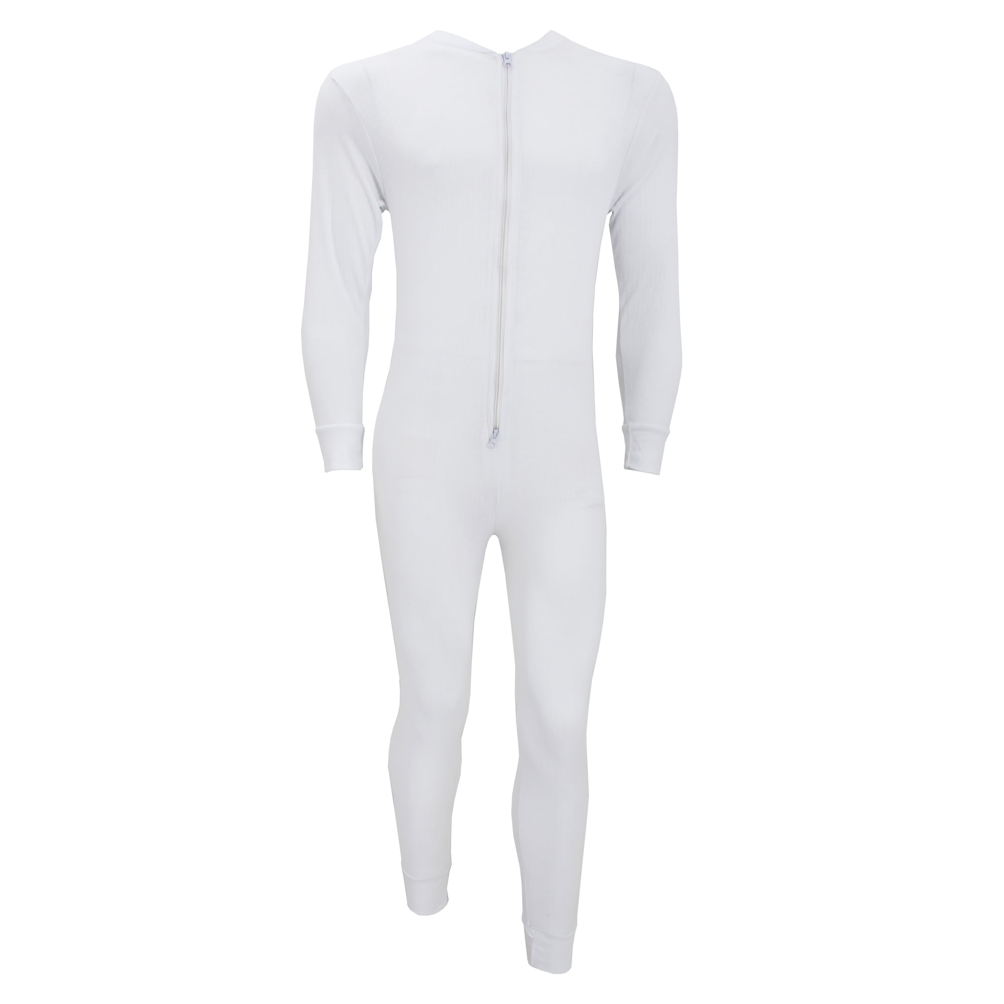 FLOSO Mens Thermal Underwear All In One Union Suit With Rear Flap