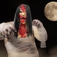 thumbnail image 3 of de terror de Halloween con pelucas Creepy Scary Adults Evil Female Cosplay Head Mask para fiesta, disfraz, accesorios, decoración de disfraces Sunnimix Cubierta de cabeza de Halloween, 3 of 8