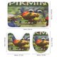thumbnail image 3 of Pikmin-theme 4-Piece Shower Curtain Set with Rugs, Waterproof Bathroom Decor Set Includes Bath Mat, U-Shaped Rug, Toilet Lid Cover and Curtain with Hooks, 3 of 6