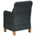 thumbnail image 6 of vidaXL Patio Chairs with Cushions 2 pcs Poly Rattan Dark Gray, 6 of 7