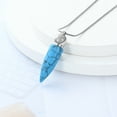 thumbnail image 3 of Stone Bullet Urn Pendant Memory Necklace for Cremation Ashes Keepsake Memorial Jewelry, 3 of 4