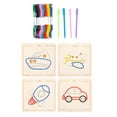 thumbnail image 2 of Wooden Lacing Embroidery Board Game Busy Board Learning and Educational Colorful Vehicles, 2 of 8