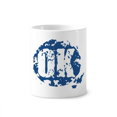 thumbnail image 1 of OK Design Round Illustration Pattern Toothbrush Pen Holder Mug Cerac Stand Pencil Cup, 1 of 2