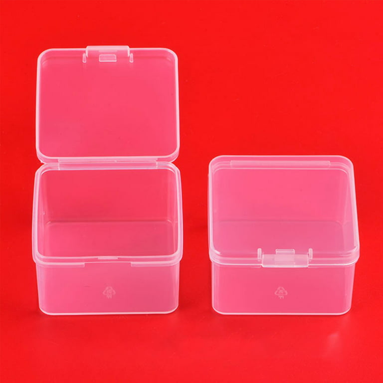 ZORRITA 6 Pack Small Plastic Storage Containers with Hinged Lids, Rectangle  Clear Plastic Boxes for Beads, Jewelry, Game Pieces and Crafts Items (6.1 x  2.56 x 1.18 Inch) - Yahoo Shopping