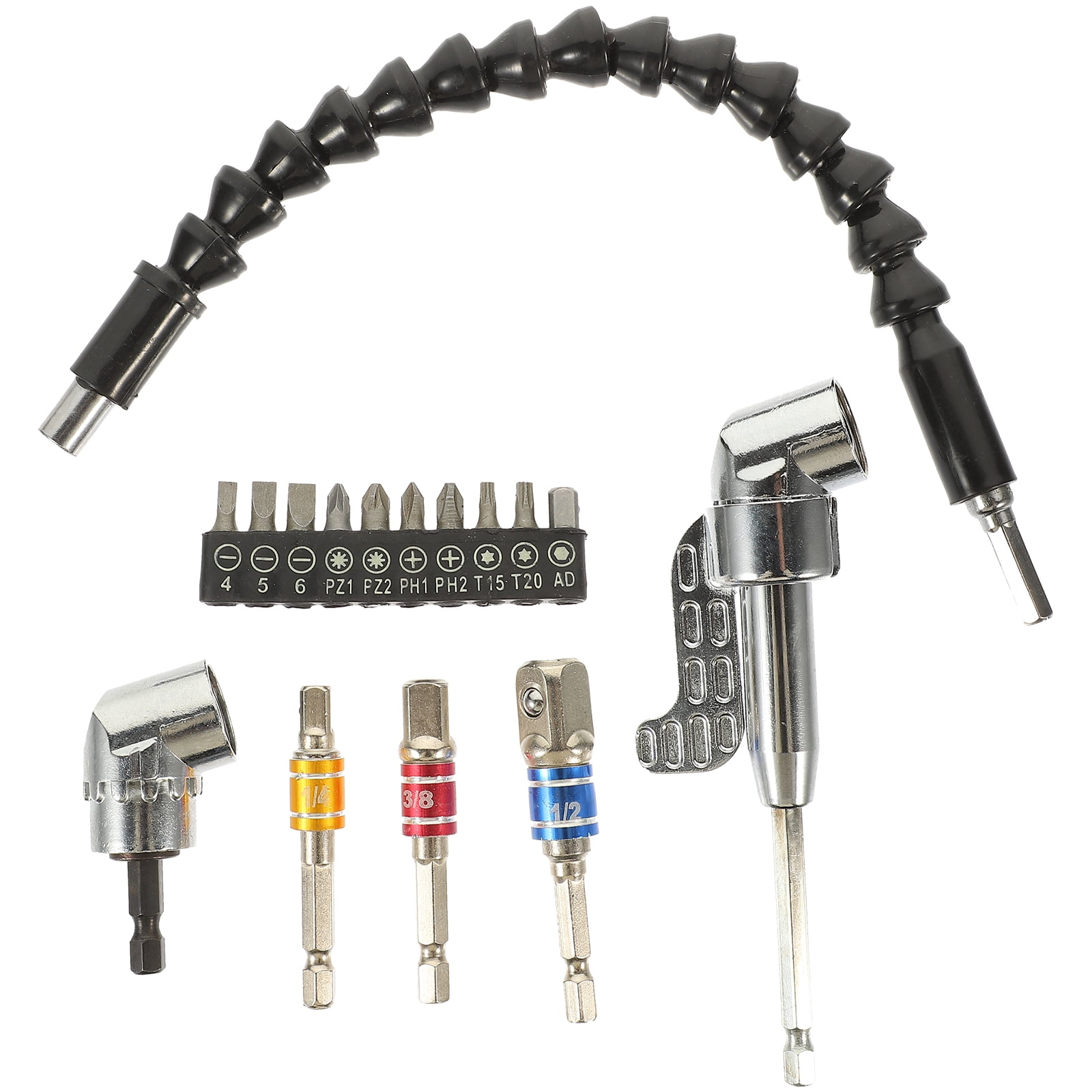 1 Set Flexible Drill Bit Extension Flex Drill Bit Angle Drill