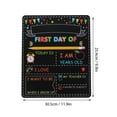 thumbnail image 3 of Panneau en Bois Réutilisable pour la Rentrée Scolaire, Double Face, Premier et Dernier Jour, Noir 11 x 16, 3 of 9