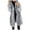 Grey, variant on Long Sleeve Hooded Jacket Mid Length Coat With Deep Pockets For Comfortable Warmth And Stylish Everyday Outerwear