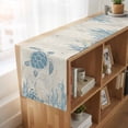 thumbnail image 6 of Table Runners 36 Inches Long Dress Scarves, Blue Turtle Coastal Farmhouse Kitchen/Dining Table Runner, Short Coffee Tablerunners, Coral Summer Beach Nautical Ocean Beige 13x36 Inch, 6 of 9