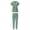 Mint Green, variant on Chiccall Men’s Scrub Set with 4 Pockets Stretch Short Sleeve V Neck Scrub Top & Elastic Waist Jogger Scrub Pants