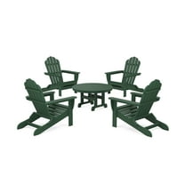 Trex Outdoors 5-Piece Monterey Bay Folding Outdoor Adirondack Chair Conversation Group in Rainforest Canopy