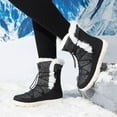 thumbnail image 5 of BURUDANI Women's Faux Lace-Up Winter Snow Boots, 5 of 6