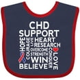 thumbnail image 3 of Inktastic CHD Awareness Month Boys or Girls Baby Bib, 3 of 4
