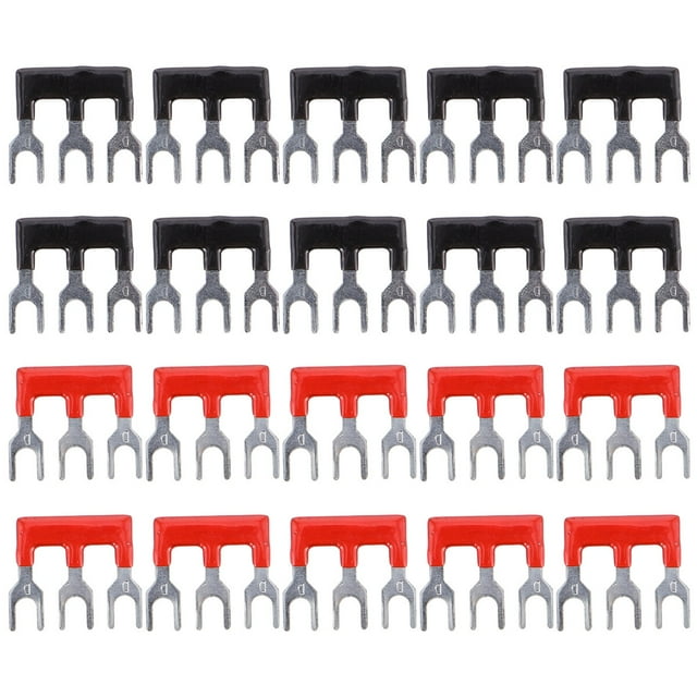 20 Pcs TB1503 Bande de Rupture de Borne à Vis à Double Rangée Bandes de Rupture Rouge Noir
