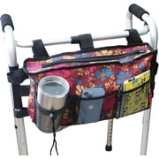 Hautllaif Update Walker Bag Hand Free Storage Bag Walker Attachment Handicap Basket Pouch for Rollator, Wheelchair, Folding Walkers
