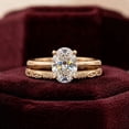thumbnail image 4 of vylahjewellery Oval Cut Engagement Ring Set, Vintage Engraved Wedding Band Set, Solitaire Engagement Ring, 14K Yellow Gold Vermeil Ring, 4 of 9