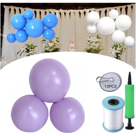 18ft Reusable Inflatable Balloon Garland Kit, Premium PVC Balloon Arch with Hidden Valve, Complete Set with Pump, Line & Hooks, Perfect for Birthday, Wedding