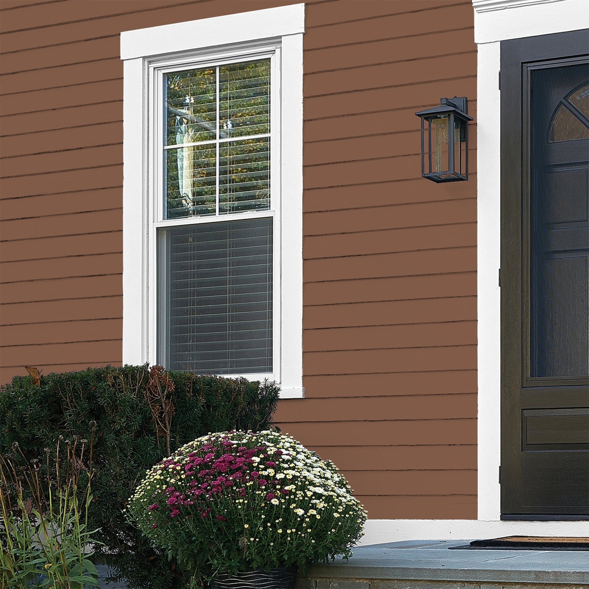 Glidden One Coat Spiced Cinnamon / Beige Flat Exterior Paint with Primer, 1 Gallon