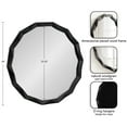 thumbnail image 6 of Kate and Laurel Endicott Modern Geometric Round Wall Mirror, 26 Inch Diameter, Black, Transitional Faceted Wood Circle Mirror for Use as Bathroom Mirror for Over Sink or Cute Nursery Mirror, 6 of 9