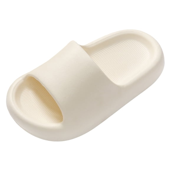 Zshosam Kids Cloud Slides Cloud Slides for Kids Shower Slippers Bathroom Pool Sandals Boys Girls Comfy Thick Sole Slippers Summer Non-Slip Beach Shoes Size 13,(White Little Kids 13)