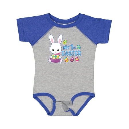 

Inktastic My 1st Easter with Bunny and Easter Basket Gift Baby Boy Bodysuit