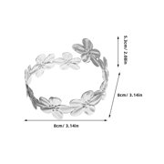 LOLIPPYY Boho Floral Open Bracelet Set, Artistic Alloy Jewelry for Women and Girls, Trendy Bohemian Style Accessories