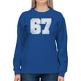 thumbnail image 2 of Retro Style Number 67 Design Women's Sweatshirt, 2 of 3