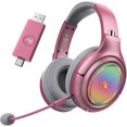 thumbnail image 1 of Wireless Bluetooth Gaming Headset with Detachable Noise Canceling Microphone for PC PS4 PS5, 2.4G Wireless RGB Light Headphones for Laptop Computer, 1 of 4
