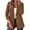 Brown, variant on Blazers for Women Business Casual Outfits Work Fall Clothes Breasted Notch Lapel, Long Sleeve, Gold Button, Fitted, Open Front Suit Jackets, Pockets, Dressy Professional Office Blazer