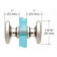 thumbnail image 5 of CRL SDK100PN Polished Nickel Traditional Style Back-to-Back Shower Door Knobs, 5 of 5