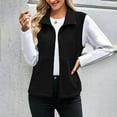 thumbnail image 3 of Diufon Womens Fleece Vest Lightweight Sleeveless Lapel Full Zip Jackets Soft Winter Warm Outerwear with Pockets, 3 of 9