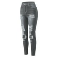 thumbnail image 5 of frariair Ripped Jeans Womens Ladies Pants Plus Size Washed Women's Trousers Grey, 5 of 7