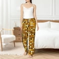 thumbnail image 6 of Lsque Bright Shiny Golden Print Women's Pajama Pants, Lounge Pant - Comfortable Home Wear,Elastic Waistband, Stylish Design-XX-Large, 6 of 9