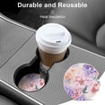 thumbnail image 5 of Car Coasters 2 PCS Stone Cup Holder Chrysanthemum Rose Peony Absorbent Ceramic Car Cup Coasters Universal Vehicle Non-Slip Car Cup Holder Coaster, 5 of 6