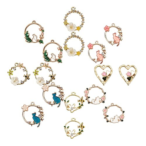 1 Box 24Pcs 6 Style Fairy Tale Charms Enamel Fairy Charm Bulk Angle Wings  Alloy Flower Bees Mushroom Rose Charm for Jewelry Making Charms DIY  Bracelet Necklace Earring Crafting Supplies 