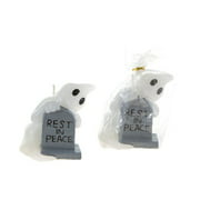 Lunaura Novelty Candles - Spooky Ghost with Tombsone Candle, Set of 12