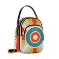 thumbnail image 7 of FORMRS Crossbody Bag for Women Quilted Travel Shoulder Cell Phone Purse with Chain Strap Handbag, Colorful Circles, 7 of 7