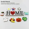 thumbnail image 1 of kurtrusly Front Door Hanger with 10 Replacement Signs Country Family Interchangeable Wall Hanging Board Patterns Porch Decorations Living, 1 of 6