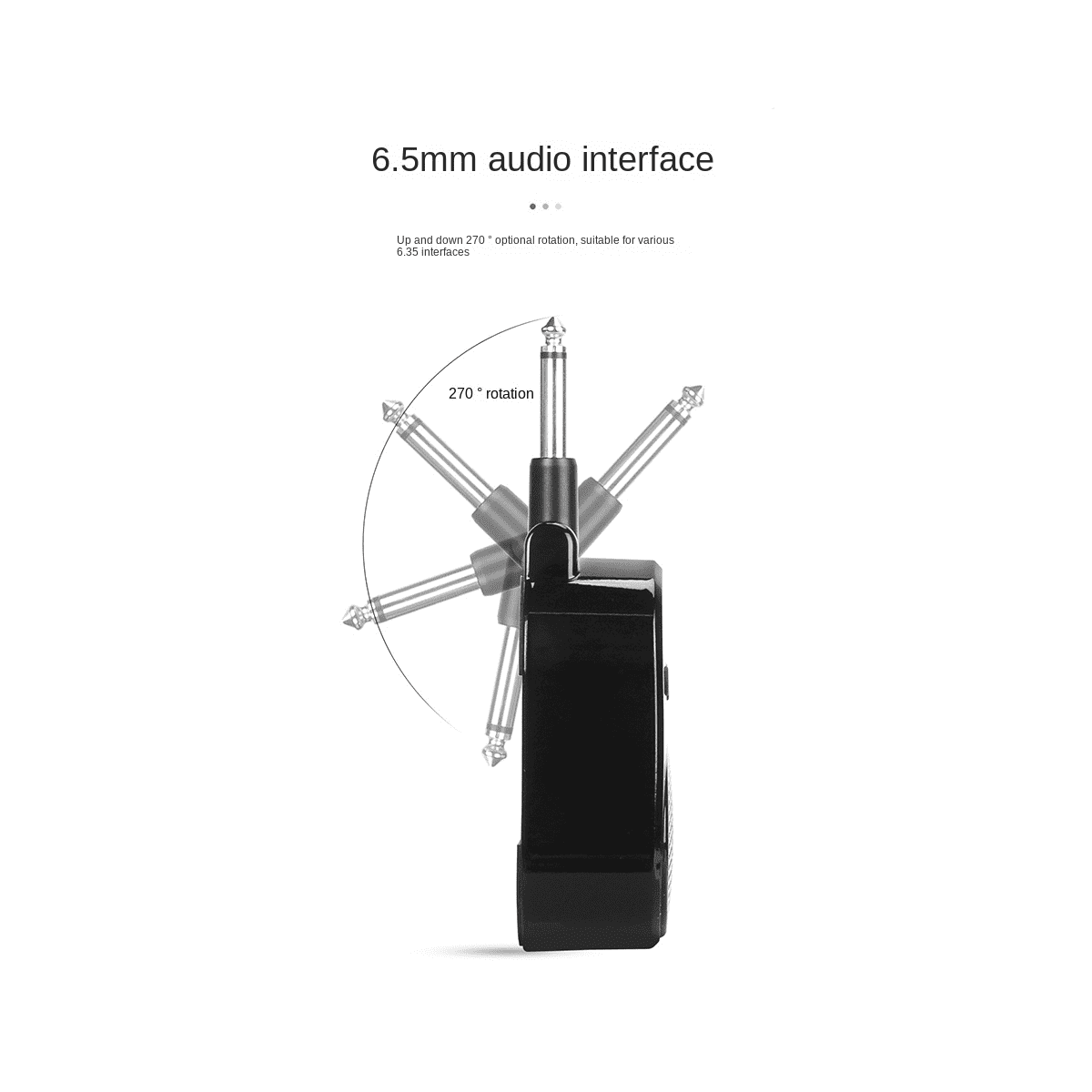 Mini Amplifier 5W Guitar AMP 6.35mm Plug Rotated 270 Degrees USB Rechargeable for Electric Guitar Bass Accessories