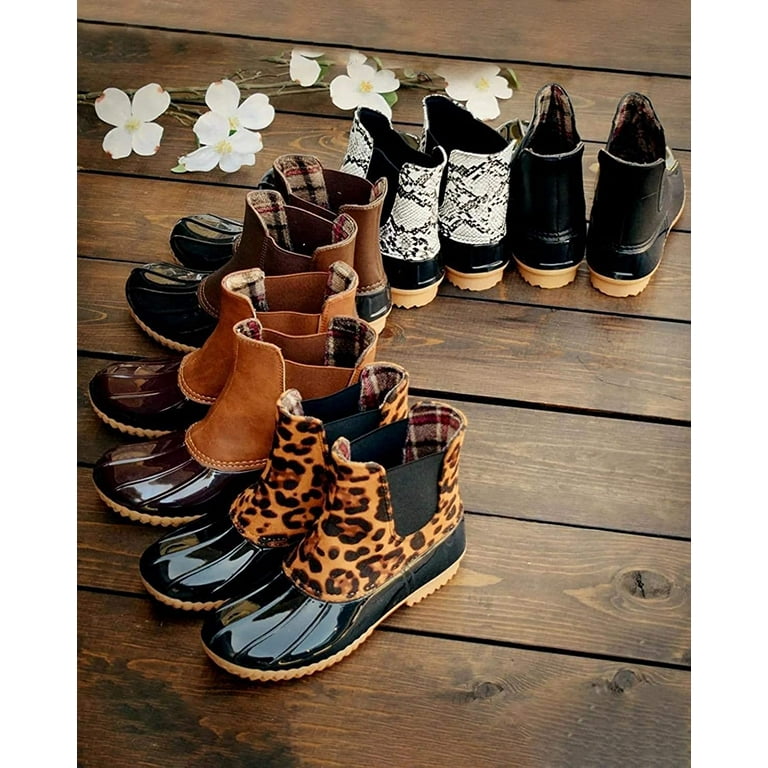 Leopard sale duck boots