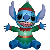 4.5 ft Stitch as Elf Christmas Airblown Yard Inflatable, Multicolor, by Disney