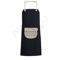 thumbnail image 1 of Blue Red Gray Rhombus Triangle Apron Bib Sarong Cooking Baking Kitchen Pocket Pinafore, 1 of 3