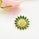 thumbnail image 5 of Qarigey Broches para mujer, elegante broche de girasol con diamantes de imitación, broche estético, joyería, disfraz, estilo Heronsbill, regalos para Accesorios de disfraces amarillo+blanco, 5 of 6