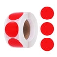 thumbnail image 1 of Uxcell 500pcs Etiquetas Redondas Rojas de 1 Pulgada Autoadhesivas para Manualidades de Bricolaje, 1 of 6