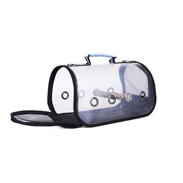 Parrot Bird Carrier Travel Parrot Bird Cage Mochila con palo de pie azul