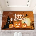 thumbnail image 2 of Halloween Spider Bat Front Door Mat,Home Decor Mat 17x30 Inch Evil Pumpkin Ghost Throw Rug for Outdoor Entrance Entry Entryway, 2 of 6