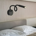 thumbnail image 6 of LED Reading Lights,Wall Mount Lamp with Flexible Gooseneck, Bedside Night Light for Bed, Headboard, Desk - Blk, 6 of 9