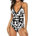 thumbnail image 2 of Dalmatian Swimsuit Sexy Black And White Wom Swimwear One-Piece Fantasy Swimsuits Surfing Push Up Backless Monokini, 2 of 7