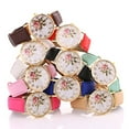 thumbnail image 3 of Top Pet Women Arabic Number Rose Flower Round Dial Faux Leather Band Quartz Wrist Watch, 3 of 7