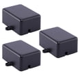 thumbnail image 3 of Black Plastic Electronic Junction Box Enclosure for Protection 3pcs Durable AntiCorrosive Flame Retardant, 3 of 8